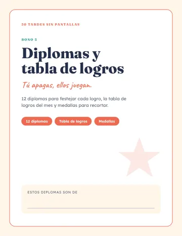 Tapa del bono Diplomas y tabla de logros