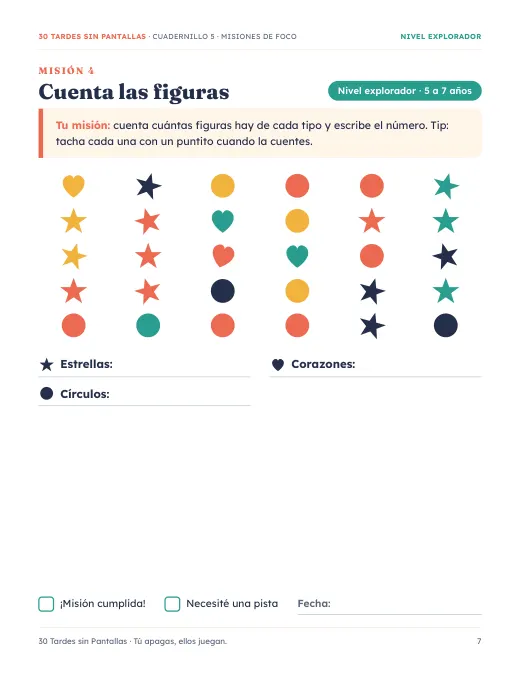 Misión de foco: cuenta las figuras